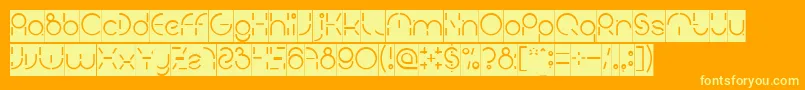 PEOPLE QUARK Inverse Font – Yellow Fonts on Orange Background