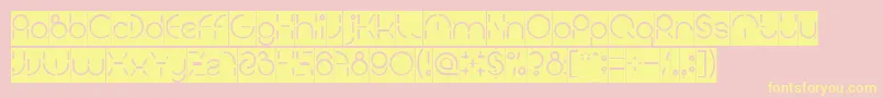 フォントPEOPLE QUARK Inverse – 黄色のフォント、ピンクの背景