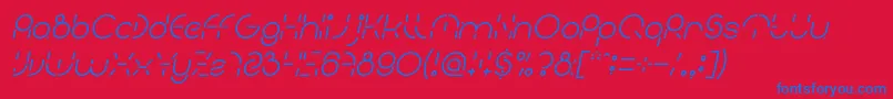 PEOPLE QUARK Italic Font – Blue Fonts on Red Background