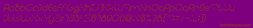 PEOPLE QUARK Italic Font – Brown Fonts on Purple Background