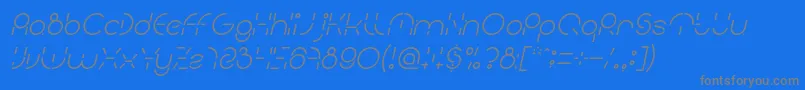 PEOPLE QUARK Italic Font – Gray Fonts on Blue Background