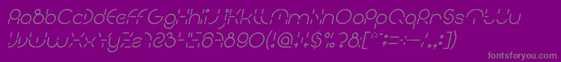PEOPLE QUARK Italic-Schriftart – Graue Schriften auf violettem Hintergrund