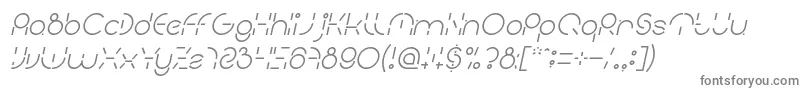 フォントPEOPLE QUARK Italic – 白い背景に灰色の文字