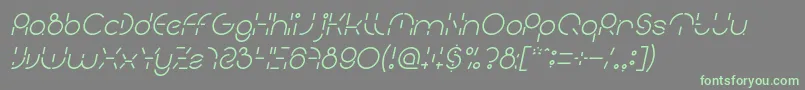 Saiba mais sobre a fonte PEOPLE QUARK Italic Fonte PEOPLE QUARK Italic – fontes verdes em um fundo cinza