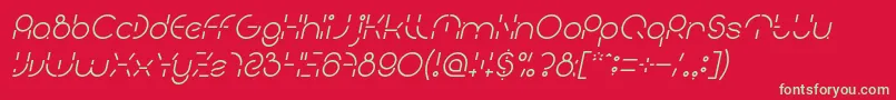 PEOPLE QUARK Italic Font – Green Fonts on Red Background