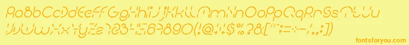 PEOPLE QUARK Italic Font – Orange Fonts on Yellow Background