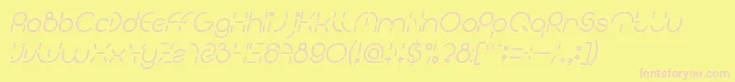 PEOPLE QUARK Italic Font – Pink Fonts on Yellow Background