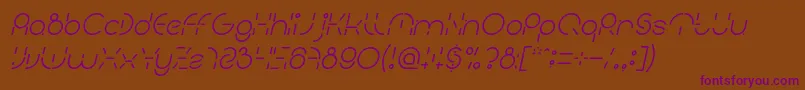 PEOPLE QUARK Italic Font – Purple Fonts on Brown Background