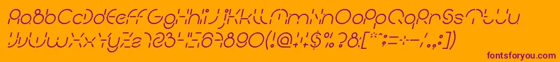 PEOPLE QUARK Italic Font – Purple Fonts on Orange Background