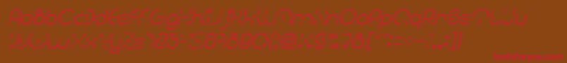PEOPLE QUARK Italic Font – Red Fonts on Brown Background