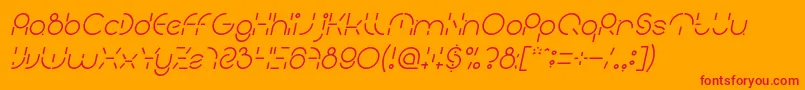 PEOPLE QUARK Italic Font – Red Fonts on Orange Background