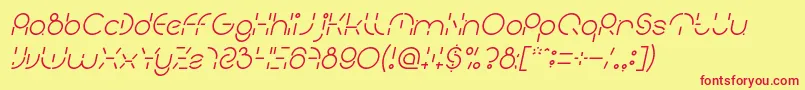 PEOPLE QUARK Italic Font – Red Fonts on Yellow Background