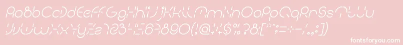 PEOPLE QUARK Italic-Schriftart – Weiße Schriften auf rosa Hintergrund