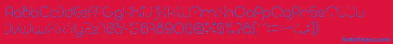 PEOPLE QUARK Light Font – Blue Fonts on Red Background