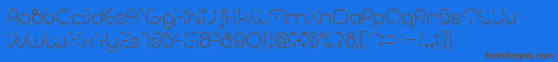 PEOPLE QUARK Light Font – Brown Fonts on Blue Background