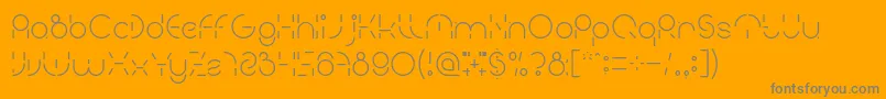 PEOPLE QUARK Light Font – Gray Fonts on Orange Background