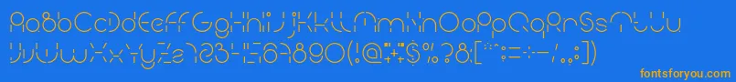 PEOPLE QUARK Light Font – Orange Fonts on Blue Background