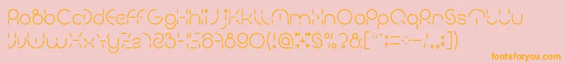 PEOPLE QUARK Light Font – Orange Fonts on Pink Background