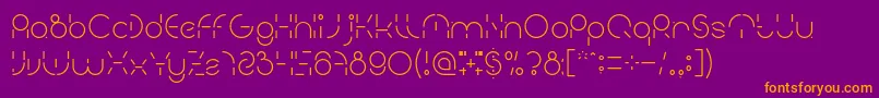 PEOPLE QUARK Light Font – Orange Fonts on Purple Background