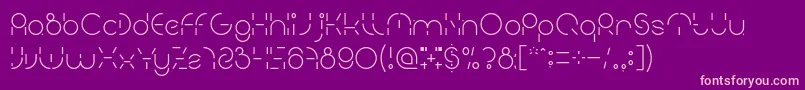 PEOPLE QUARK Light Font – Pink Fonts on Purple Background