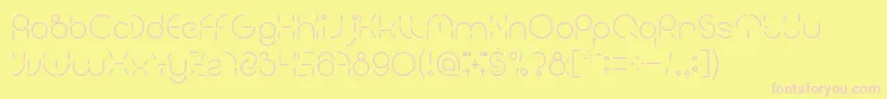 PEOPLE QUARK Light-Schriftart – Rosa Schriften auf gelbem Hintergrund