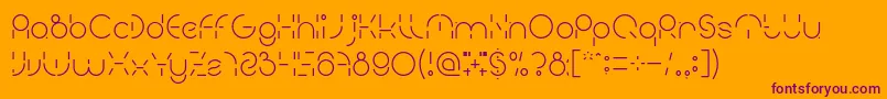 PEOPLE QUARK Light Font – Purple Fonts on Orange Background