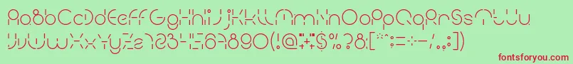 PEOPLE QUARK Light Font – Red Fonts on Green Background