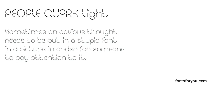 Обзор шрифта PEOPLE QUARK Light
