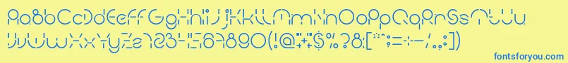 PEOPLE QUARK Font – Blue Fonts on Yellow Background