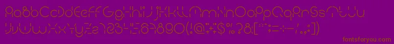 Шрифт PEOPLE QUARK – коричневые шрифты на фиолетовом фоне