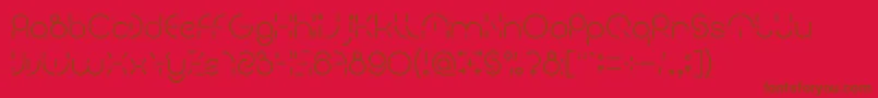 PEOPLE QUARK-Schriftart – Braune Schriften auf rotem Hintergrund