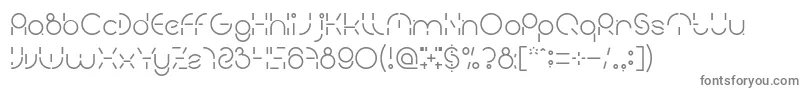 フォントPEOPLE QUARK – 白い背景に灰色の文字