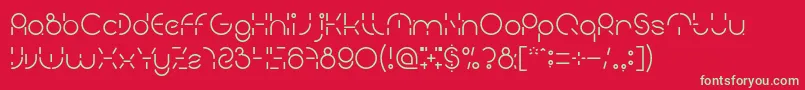 フォントPEOPLE QUARK – 赤い背景に緑の文字