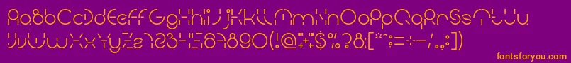 PEOPLE QUARK Font – Orange Fonts on Purple Background