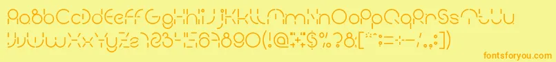 PEOPLE QUARK Font – Orange Fonts on Yellow Background