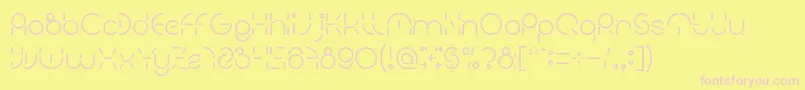 PEOPLE QUARK Font – Pink Fonts on Yellow Background