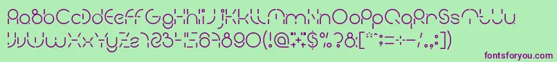 PEOPLE QUARK Font – Purple Fonts on Green Background