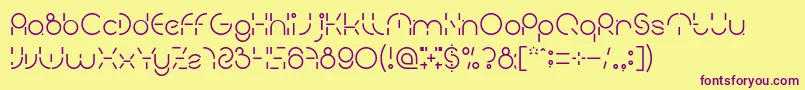 PEOPLE QUARK Font – Purple Fonts on Yellow Background