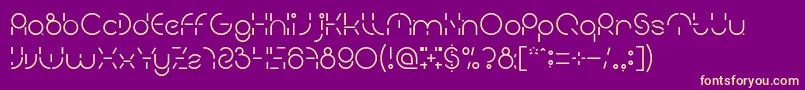 PEOPLE QUARK Font – Yellow Fonts on Purple Background