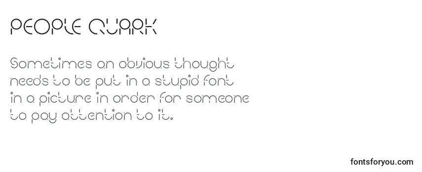 Review of the PEOPLE QUARK Font