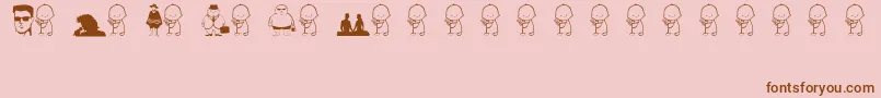 people Font – Brown Fonts on Pink Background