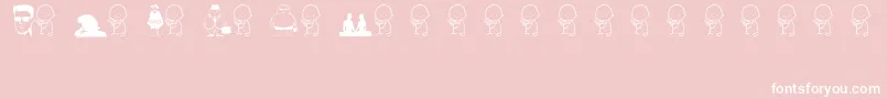 people Font – White Fonts on Pink Background