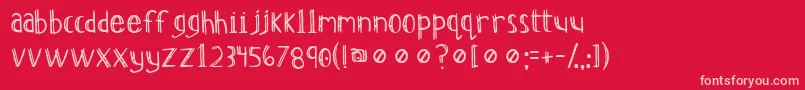 Resurgen Font – Pink Fonts on Red Background