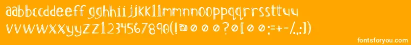 Resurgen Font – White Fonts on Orange Background
