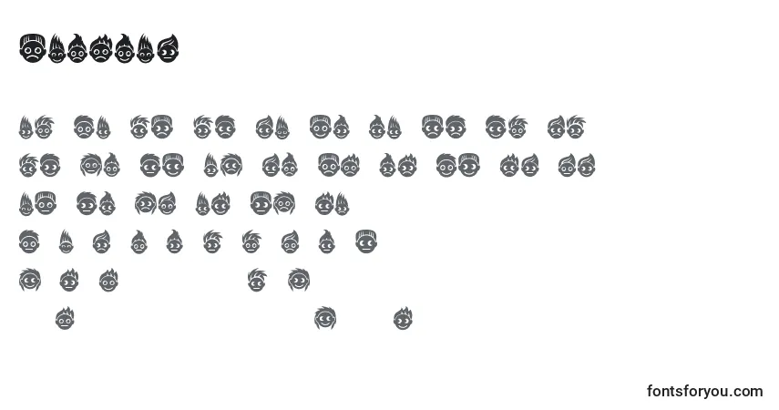 Шрифт Peoples – алфавит, цифры, специальные символы