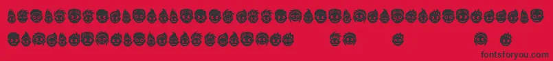 Peoples Font – Black Fonts on Red Background