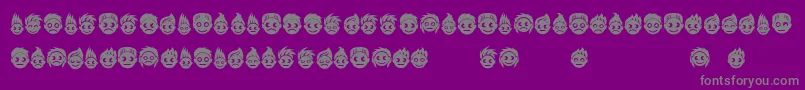 Peoples Font – Gray Fonts on Purple Background