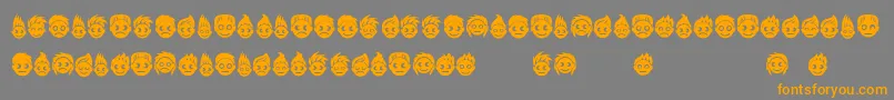 Peoples Font – Orange Fonts on Gray Background