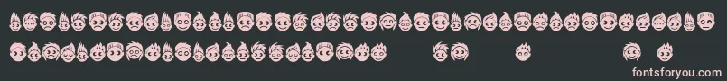 Peoples Font – Pink Fonts on Black Background