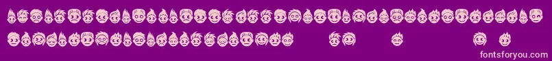 Peoples Font – Pink Fonts on Purple Background